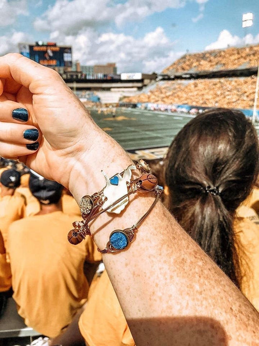 3 Pack of WVU Football Bangle Set (12 Bangles Total)